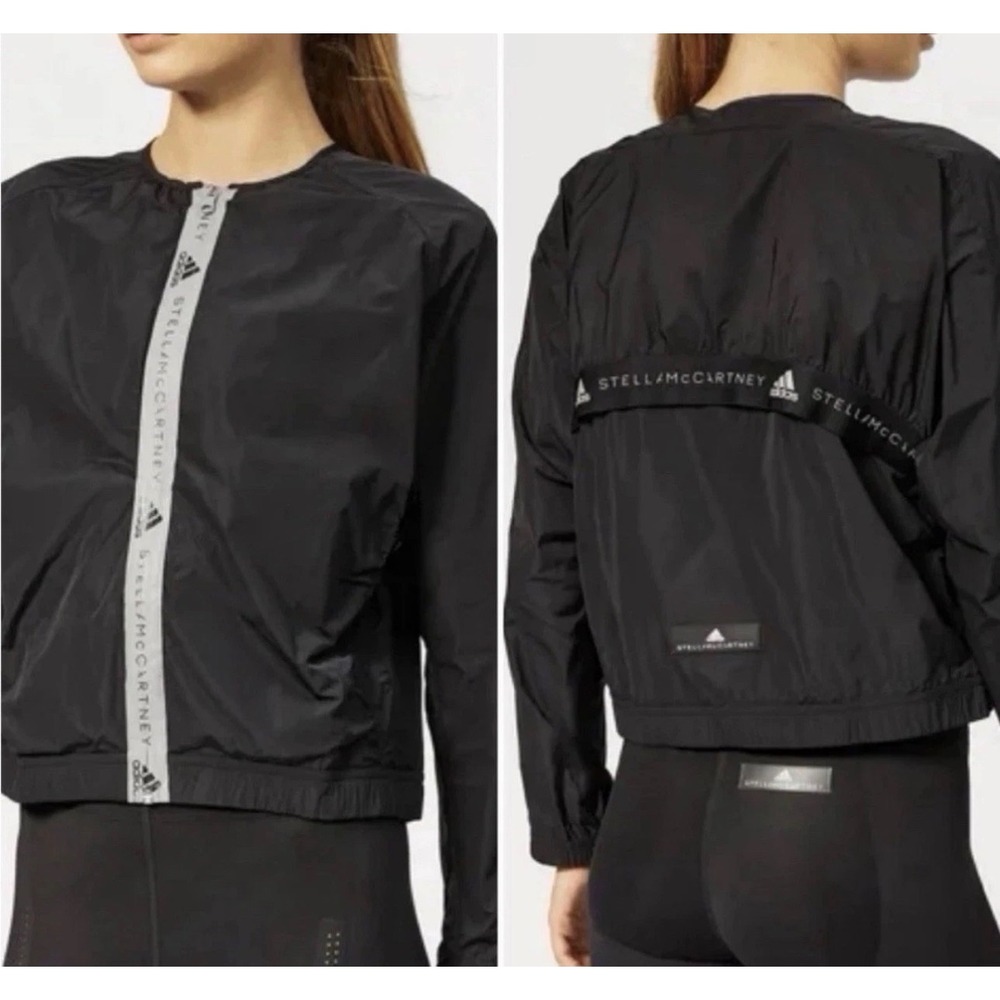 Adidas Stella McCartney Black Bomber Jacket DT9204 Women Medium NWT